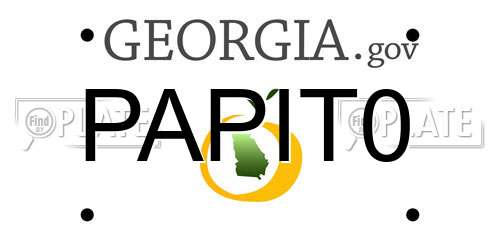 PAPIT0 Georgia License Plate
