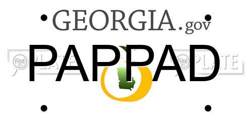PAPPAD Georgia License Plate