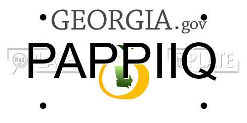 PAPPIIQ Georgia License Plate