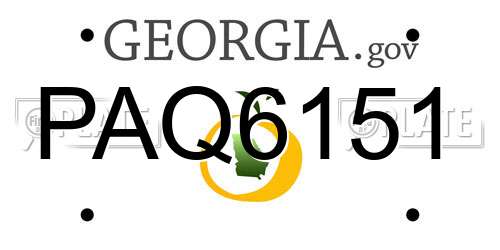 PAQ6151 Georgia License Plate