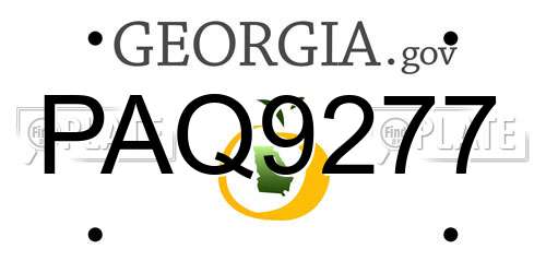 PAQ9277 Georgia License Plate