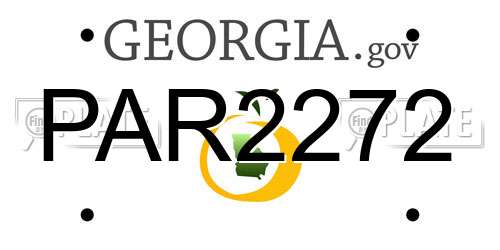 PAR2272 Georgia License Plate