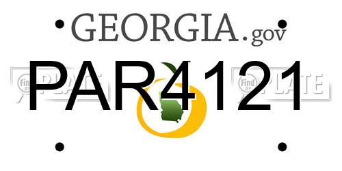 PAR4121 Georgia License Plate
