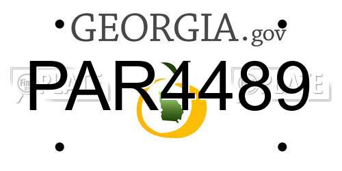 PAR4489 Georgia License Plate