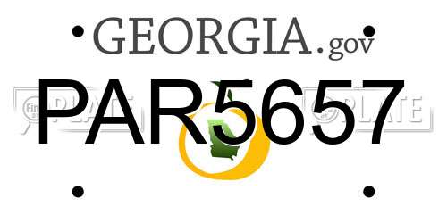 PAR5657 Georgia License Plate