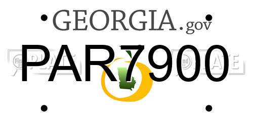 PAR7900 Georgia License Plate