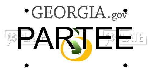 PARTEE Georgia License Plate
