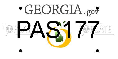 PAS177 Georgia License Plate