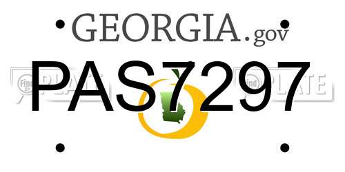 PAS7297 Georgia License Plate