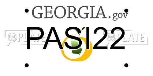 PASI22 Georgia License Plate