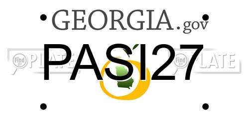 PASI27 Georgia License Plate