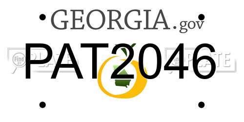PAT2046 Georgia License Plate