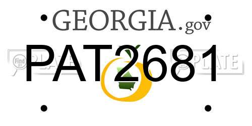 PAT2681 Georgia License Plate