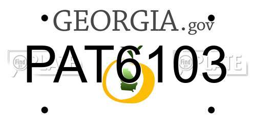 PAT6103 Georgia License Plate