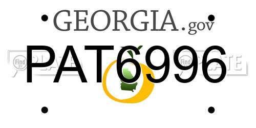 PAT6996 Georgia License Plate