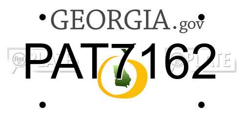 PAT7162 Georgia License Plate
