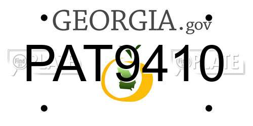 PAT9410 Georgia License Plate