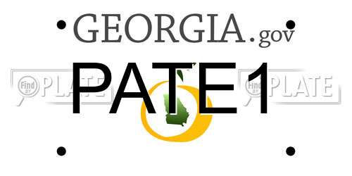 PATE1 Georgia License Plate
