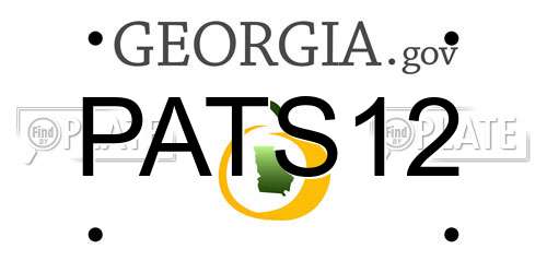 PATS12 Georgia License Plate