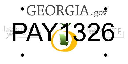 PAY1326 Georgia License Plate