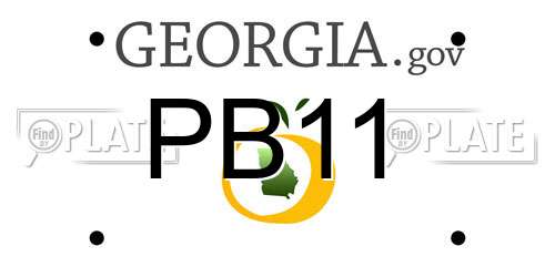 PB11 Georgia License Plate