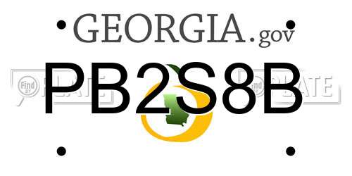 PB2S8B Georgia License Plate