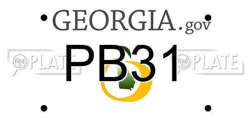 PB31 Georgia License Plate