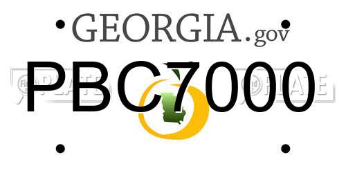 PBC7000 Georgia License Plate