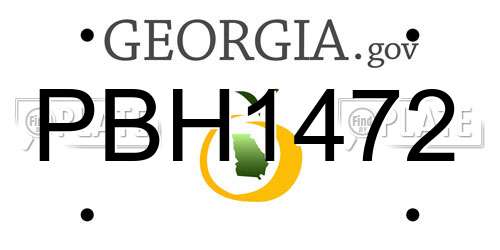PBH1472 Georgia License Plate