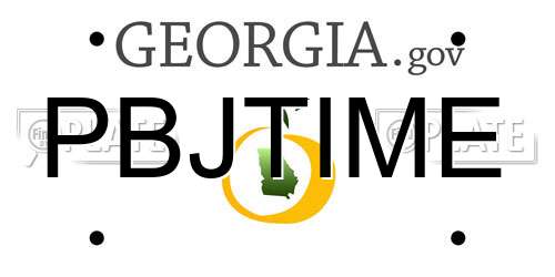 PBJTIME Georgia License Plate