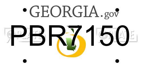 PBR7150 Georgia License Plate