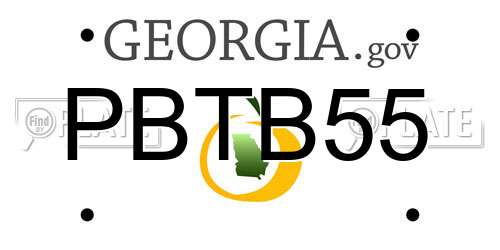 PBTB55 Georgia License Plate