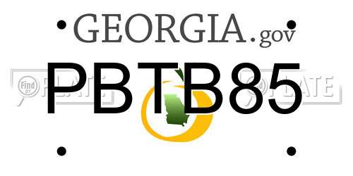 PBTB85 Georgia License Plate