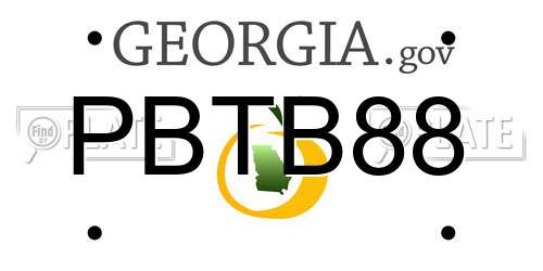 PBTB88 Georgia License Plate