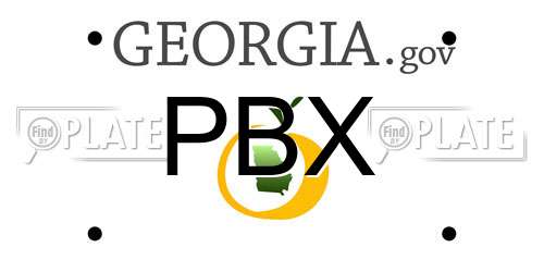 PBX Georgia License Plate