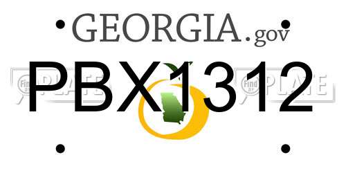 PBX1312 Georgia License Plate