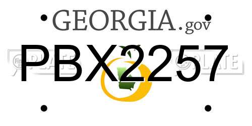 PBX2257 Georgia License Plate