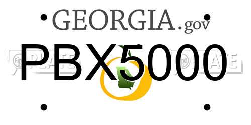 PBX5000 Georgia License Plate
