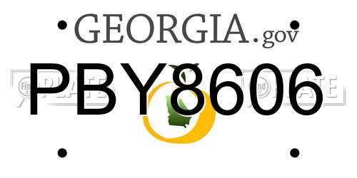 PBY8606 Georgia License Plate