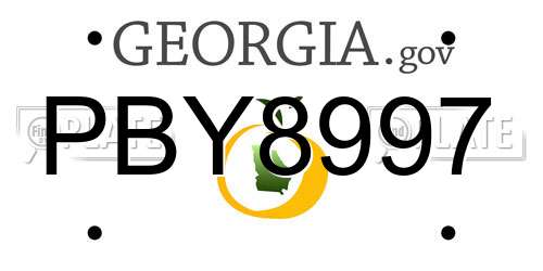 PBY8997 Georgia License Plate