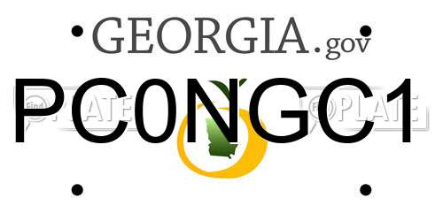 PC0NGC1 Georgia License Plate