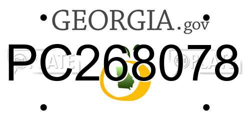 PC268078 Georgia License Plate