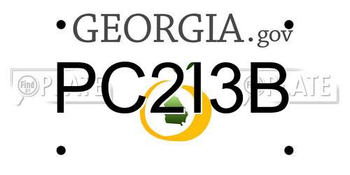 PC2I3B Georgia License Plate