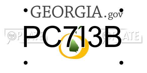 PC7I3B Georgia License Plate