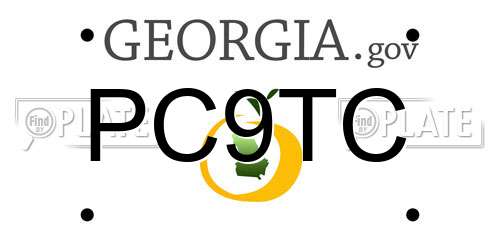 PC9TC Georgia License Plate