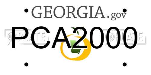 PCA2000 Georgia License Plate