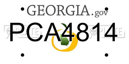 PCA4814 Georgia License Plate