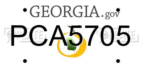 PCA5705 Georgia License Plate