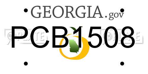 PCB1508 Georgia License Plate