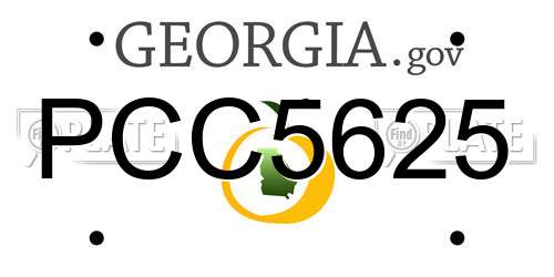 PCC5625 Georgia License Plate